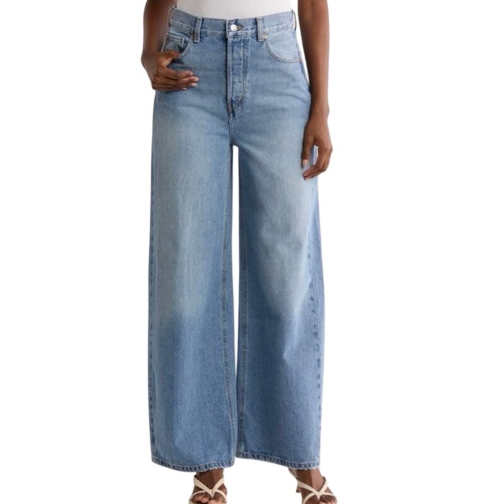 ETICA Marley Ultra High Rise Baggy Wide Leg Denim Jeans Atwater - Sz 34 - NWT